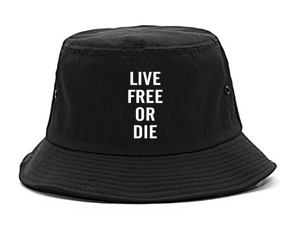 Live Free Or Die Bucket Hat in Black By Kings Of NY