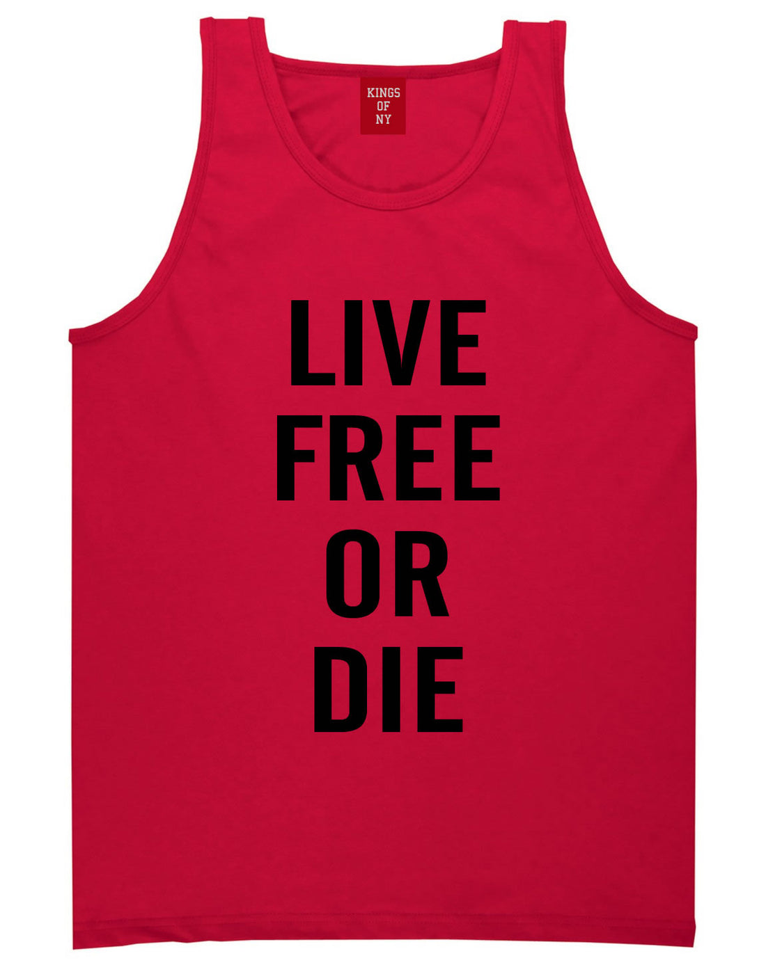 Live Free Or Die Tank Top in Red By Kings Of NY