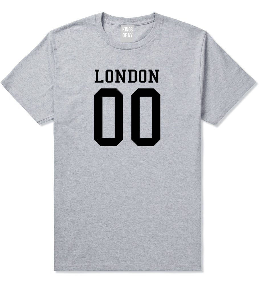 London Team 00 Jersey Boys Kids T-Shirt in Grey By Kings Of NY