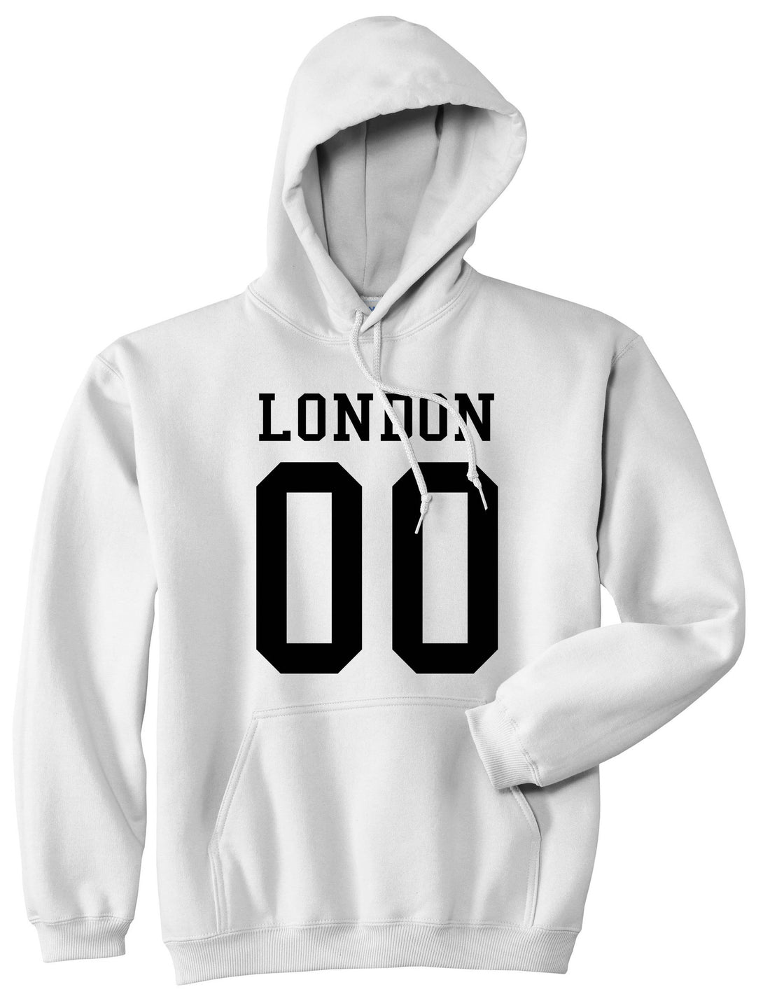 London Team 00 Jersey Pullover Hoodie in White By Kings Of NY