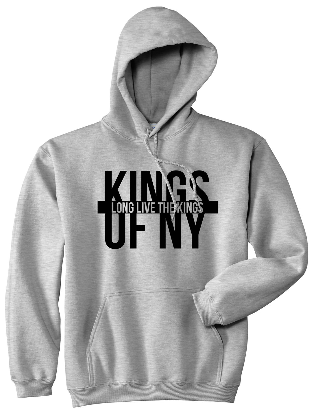 Long Live the Kings Pullover Hoodie Hoody in Grey by Kings Of NY