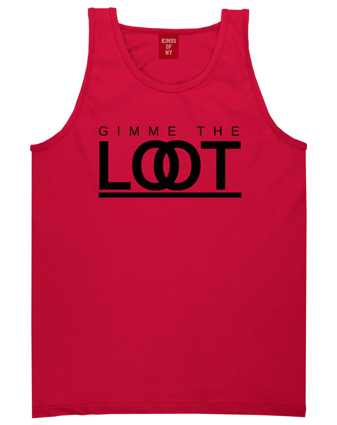 Gimme The Loot  Tank Top in Red By Kings Of NY