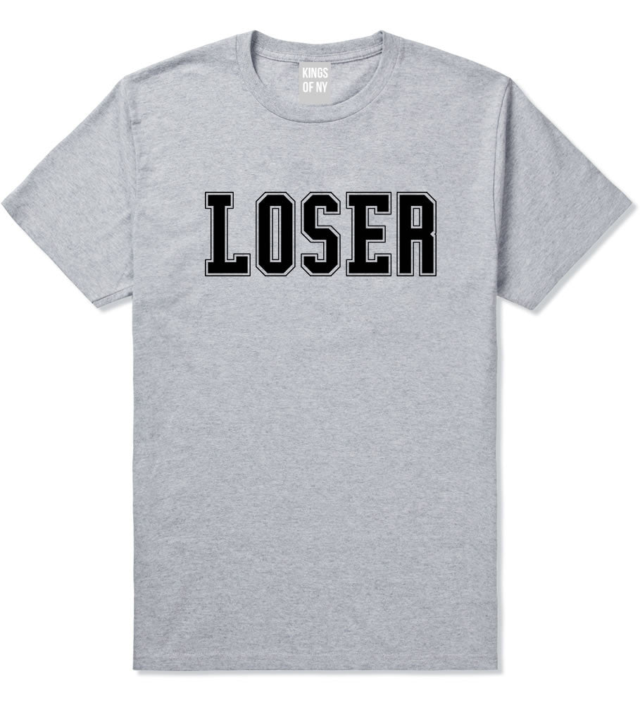 Loser College Style T-Shirt in Grey By Kings Of NY