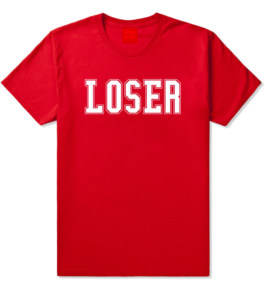 Loser College Style Boys Kids T-Shirt in Red By Kings Of NY