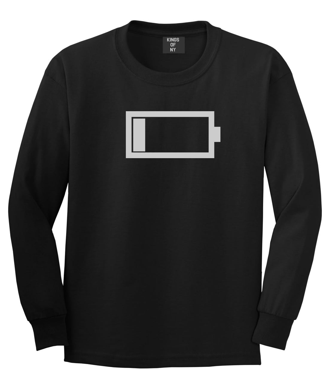 Low Battery Cell Phone Meme Emoji Long Sleeve T-Shirt