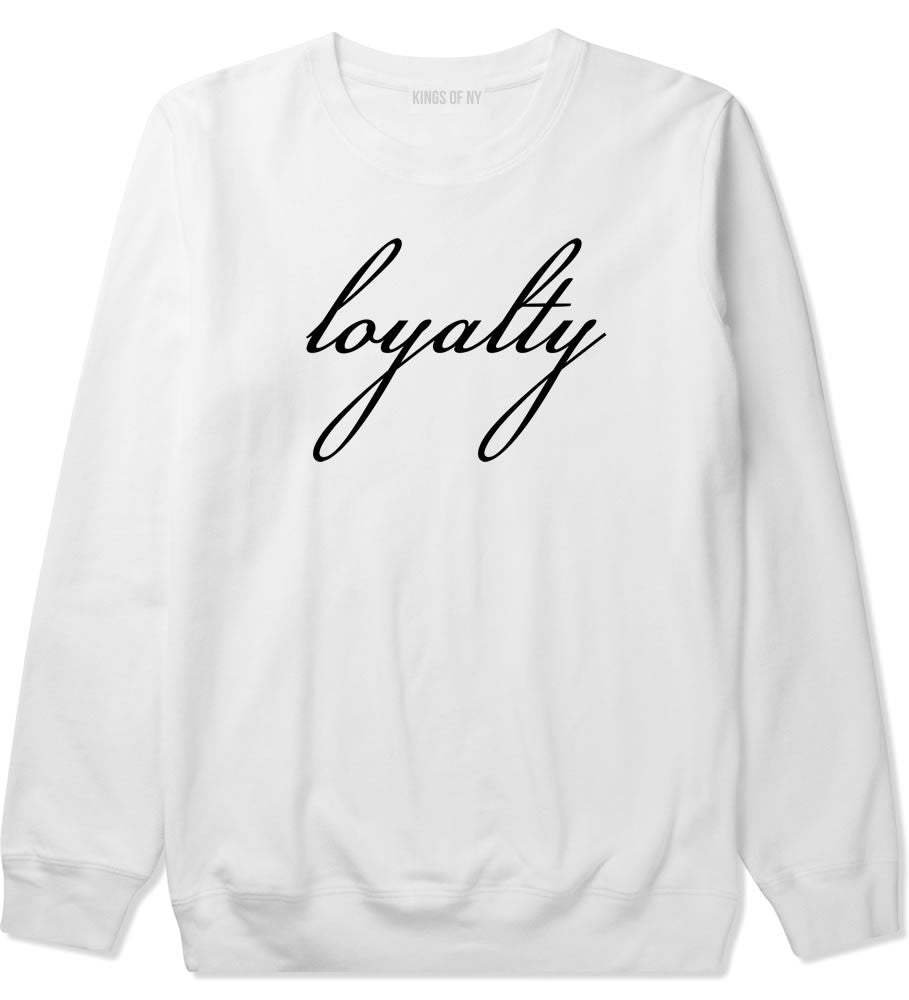 Loyalty Respect Aint New York Hoes Crewneck Sweatshirt in White by Kings Of NY