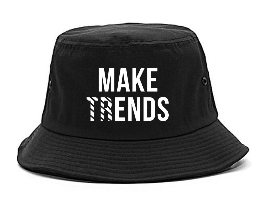 Make Trends Make Ends Bucket Hat in Black by Kings Of NY