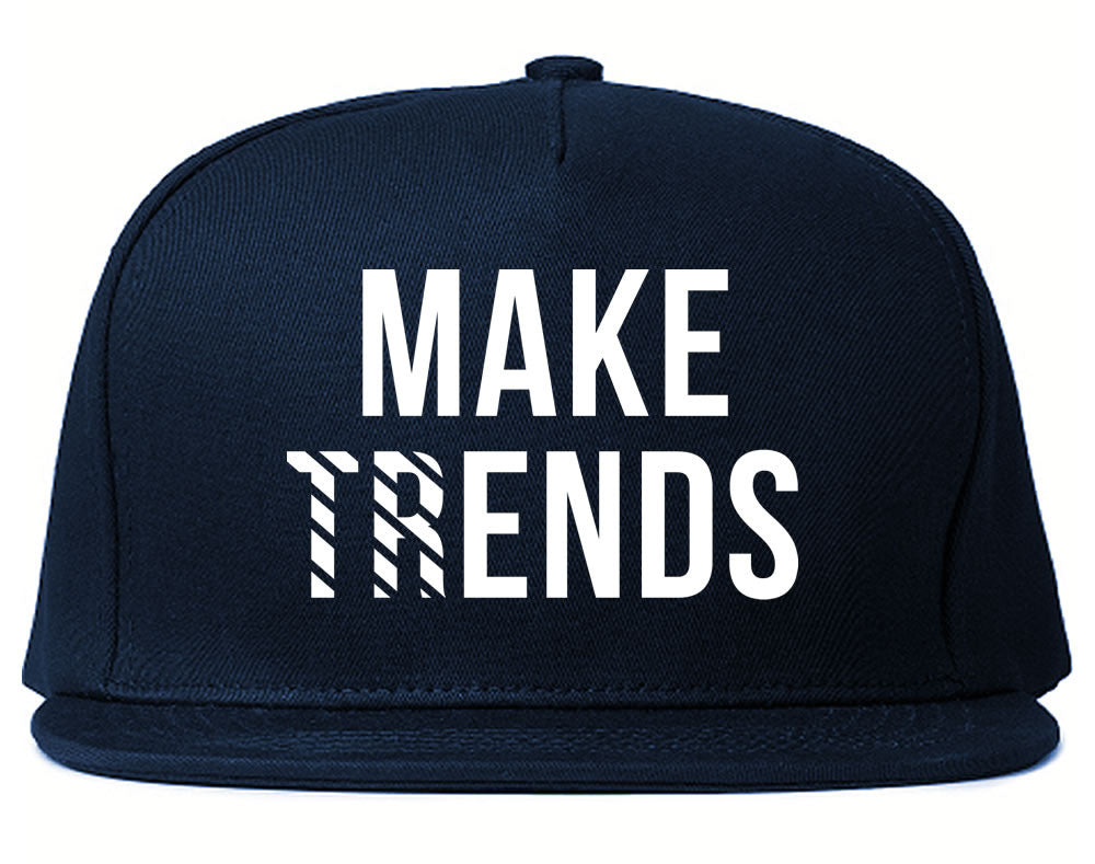 Make Trends Make Ends Snapback Hat in Blue by Kings Of NY