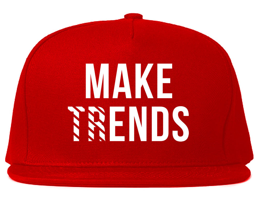 Make Trends Make Ends Snapback Hat in Red by Kings Of NY