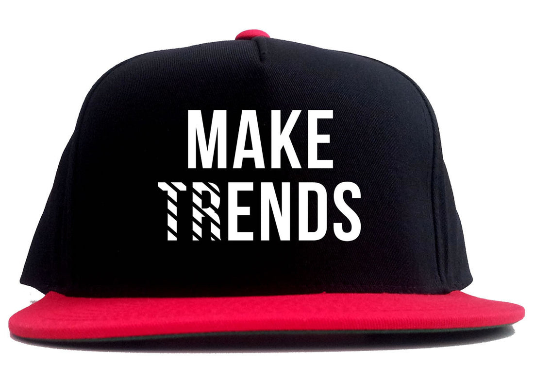 Make Trends Make Ends 2 Tone Snapback Hat in Black and Red by Kings Of NY