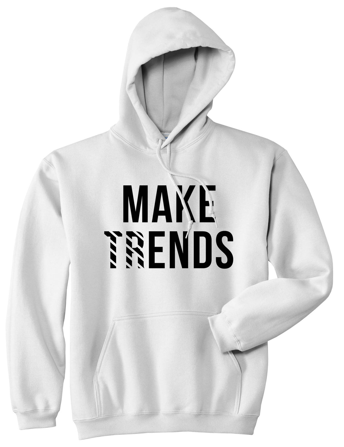 Make Trends Make Ends Boys Kids Pullover Hoodie Hoody in White by Kings Of NY