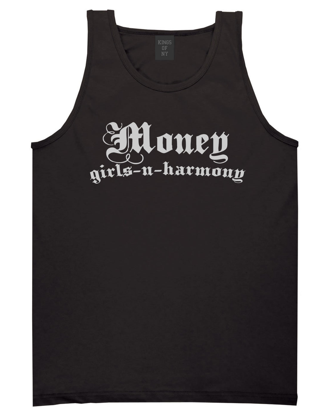Money Girls And Harmony Tank Top in Black By Kings Of NY
