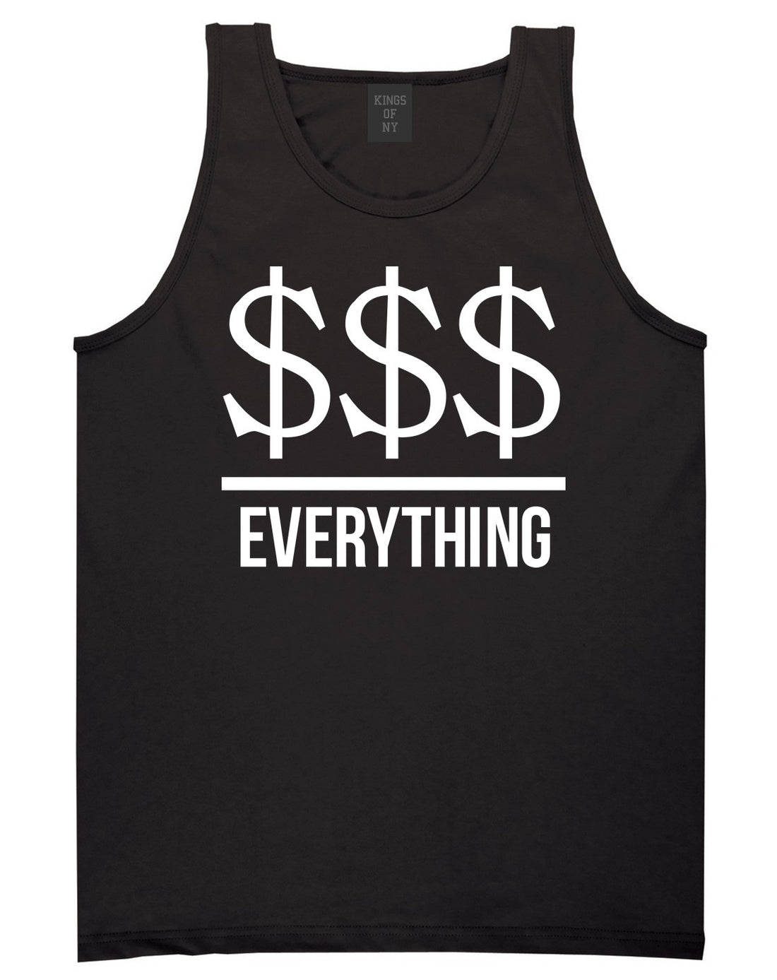 Kings Of NY Money Over Everything Tank Top in Black