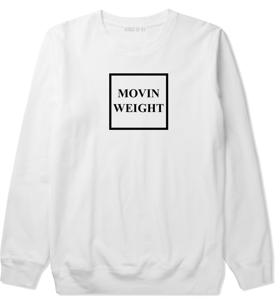 Movin Weight Hustler Boys Kids Crewneck Sweatshirt in White by Kings Of NY