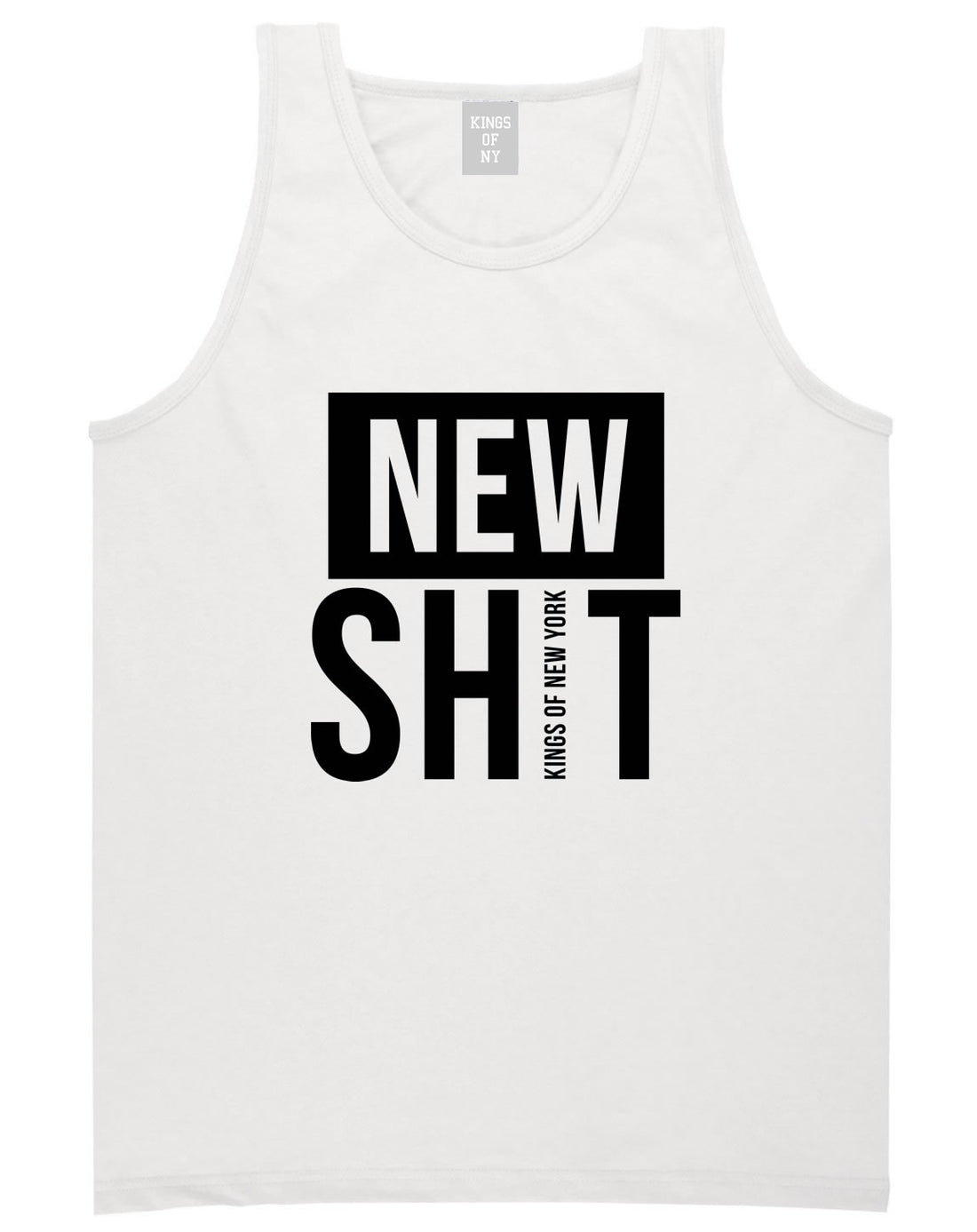 New Shit Tank Top in White by Kings Of NY
