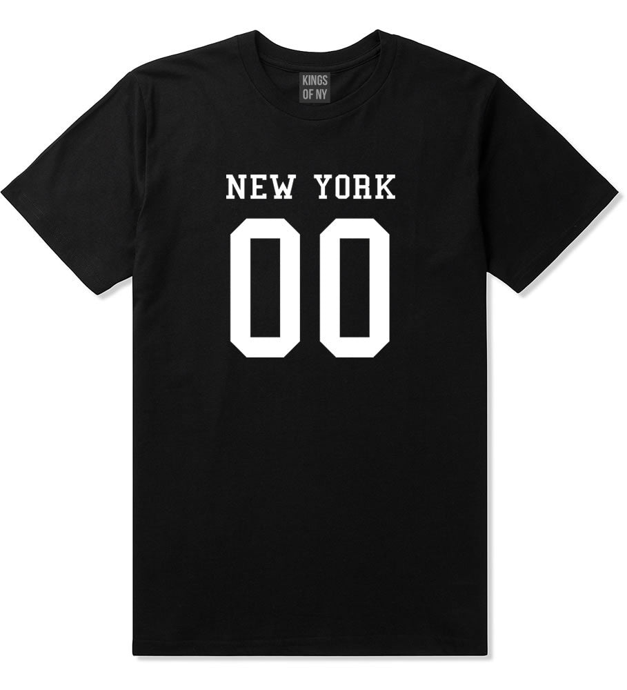 New York Team 00 Jersey T-Shirt in Black By Kings Of NY