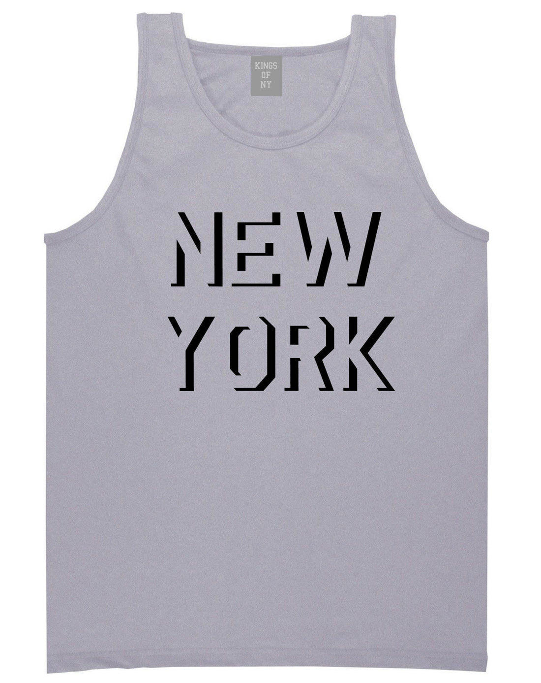 New York Shadow Logo Tank Top in Grey