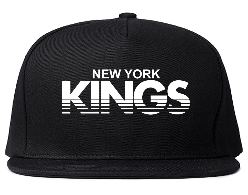New York Kings Racing Style Snapback Hat in Black by Kings Of NY