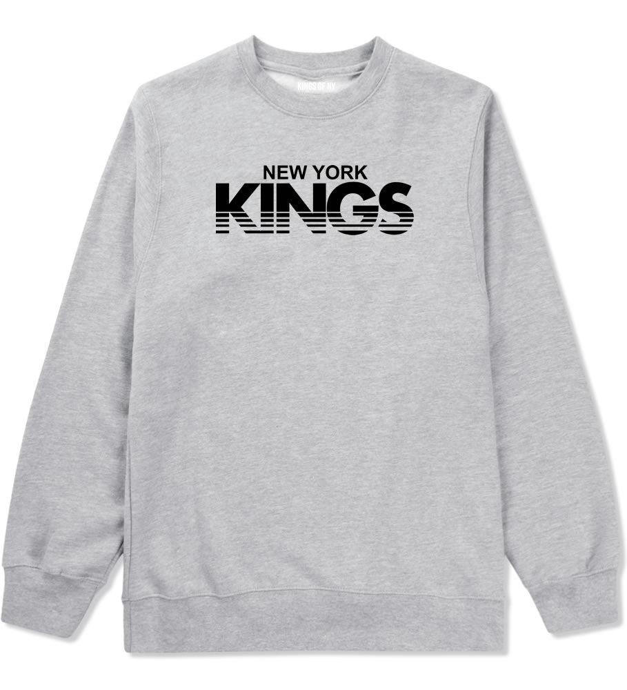 New York Kings Racing Style Boys Kids Crewneck Sweatshirt in Grey by Kings Of NY