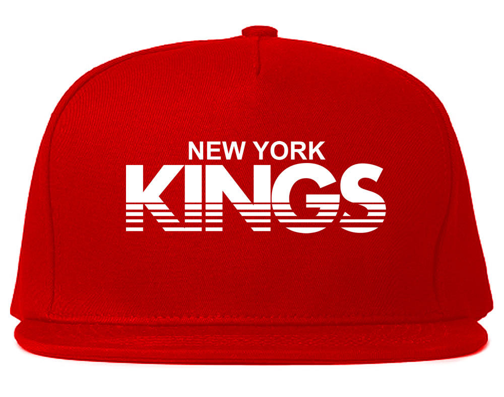 New York Kings Racing Style Snapback Hat in Red by Kings Of NY