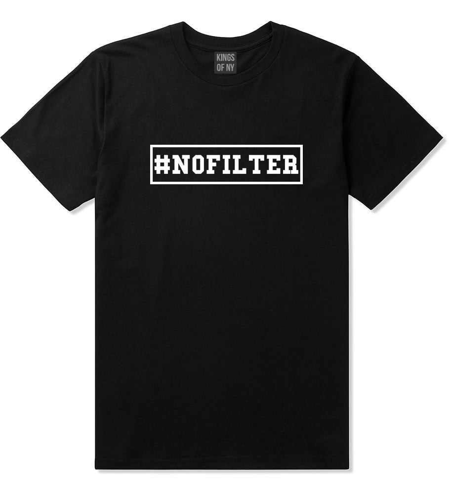No Filter Selfie Boys Kids T-Shirt in Black By Kings Of NY