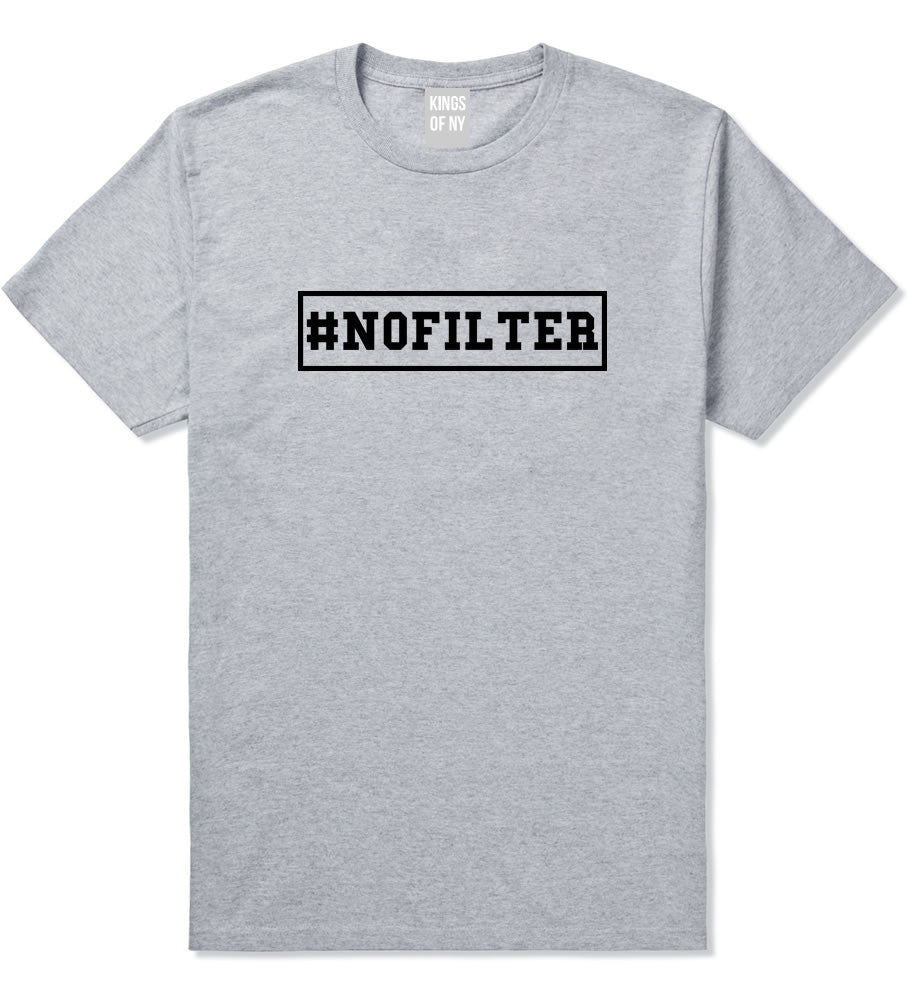 No Filter Selfie Boys Kids T-Shirt in Grey By Kings Of NY