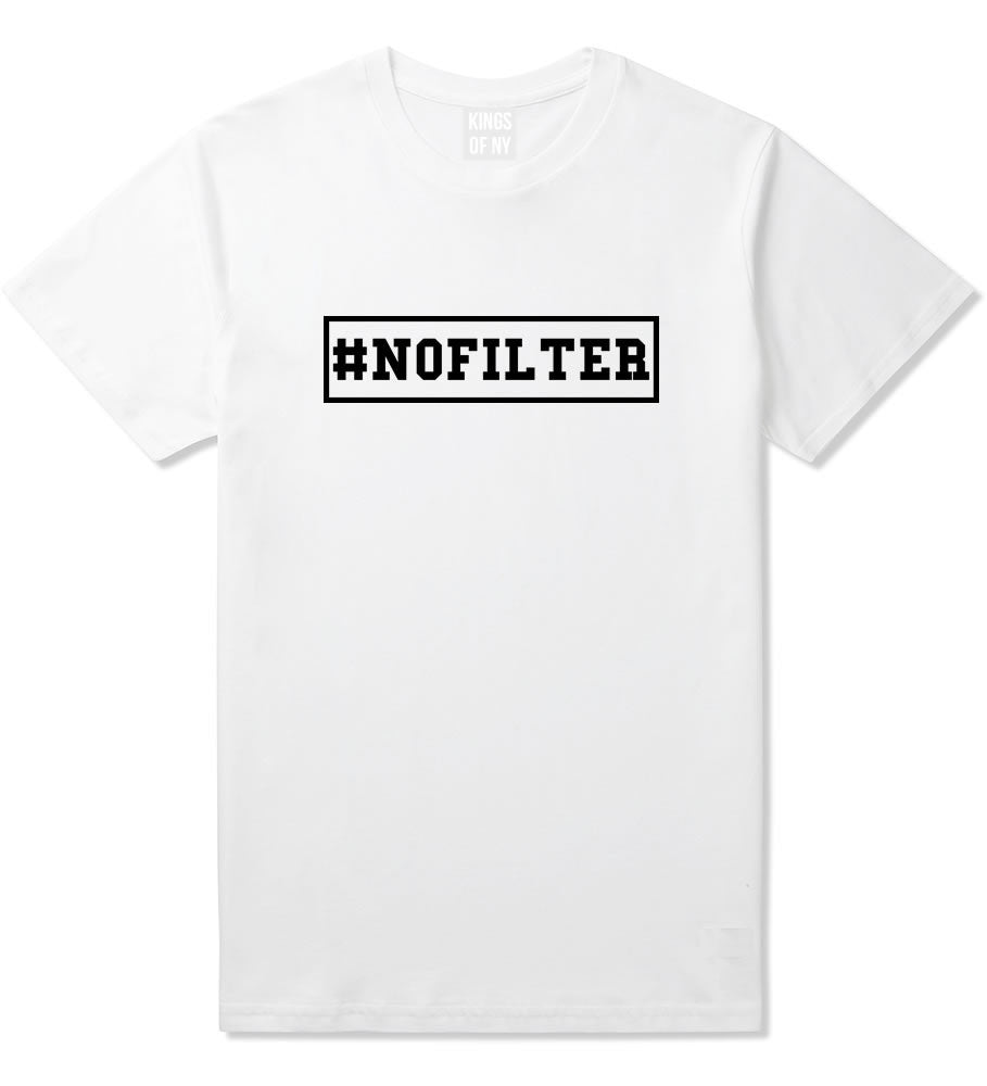 No Filter Selfie Boys Kids T-Shirt in White By Kings Of NY