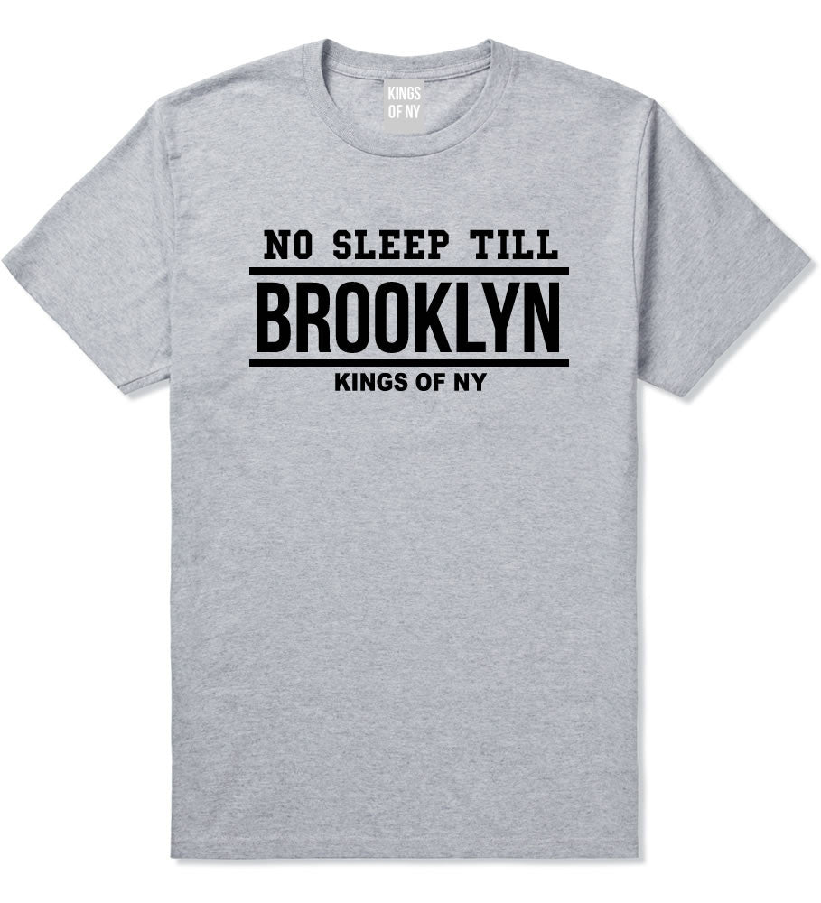 No Sleep Till Brooklyn T-Shirt in Grey by Kings Of NY
