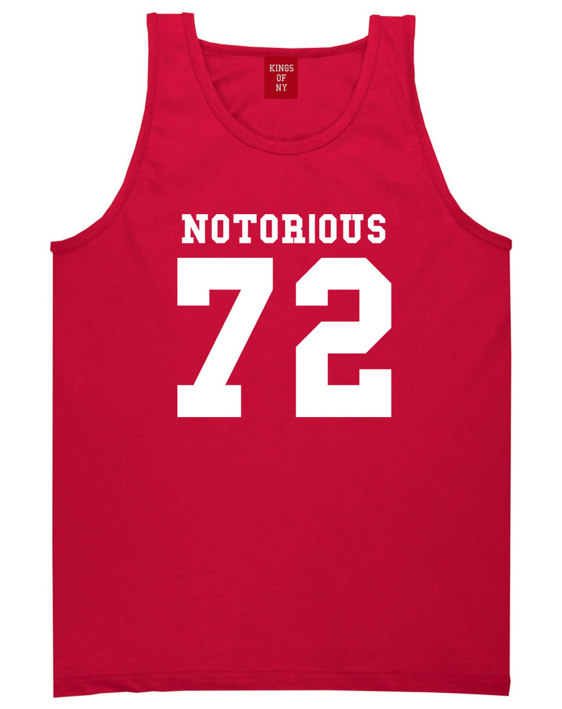 Notorious 72 Team Tank Top in Red by Kings Of NY