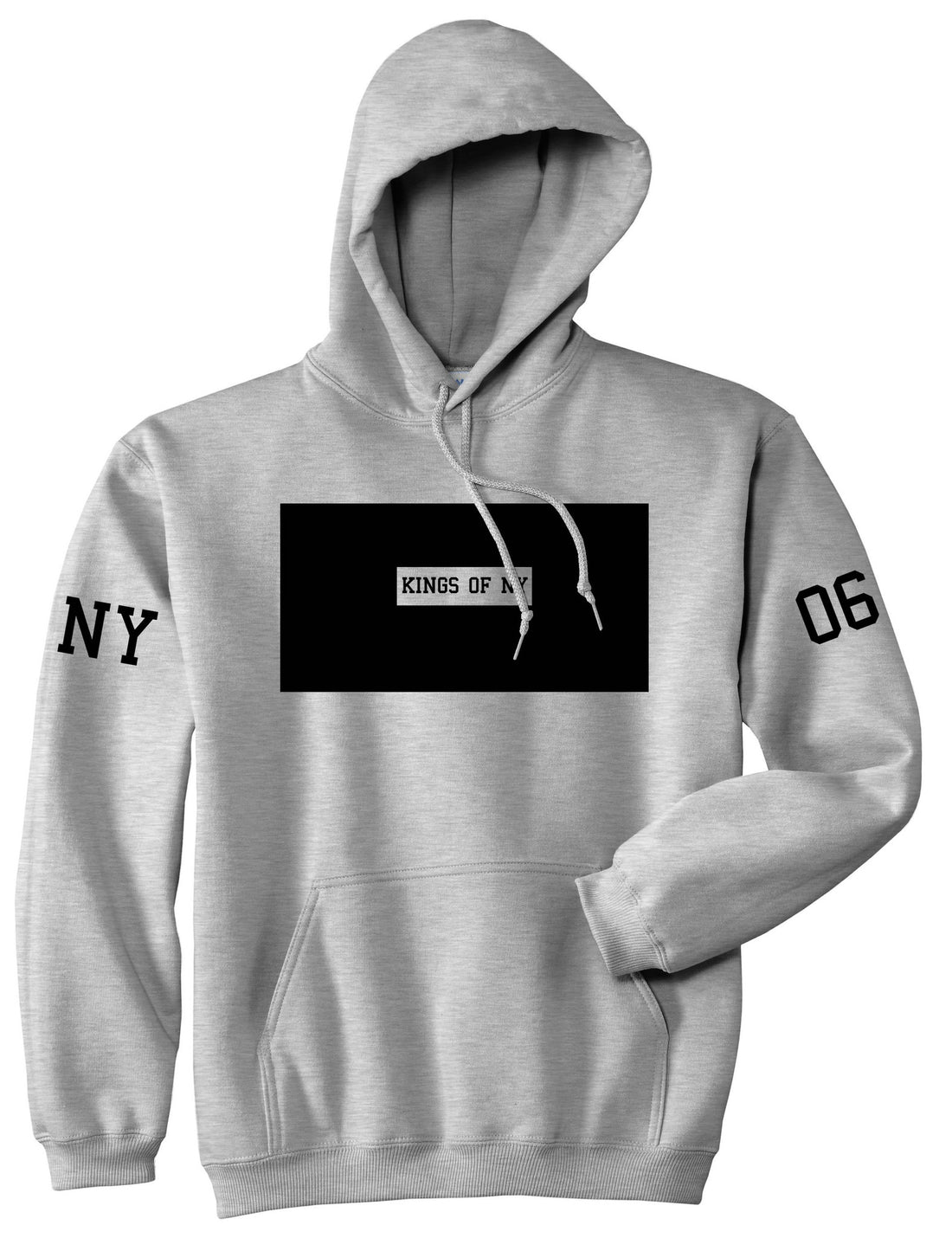New York Logo 2006 Style Trill Pullover Hoodie Hoody In Grey by Kings Of NY