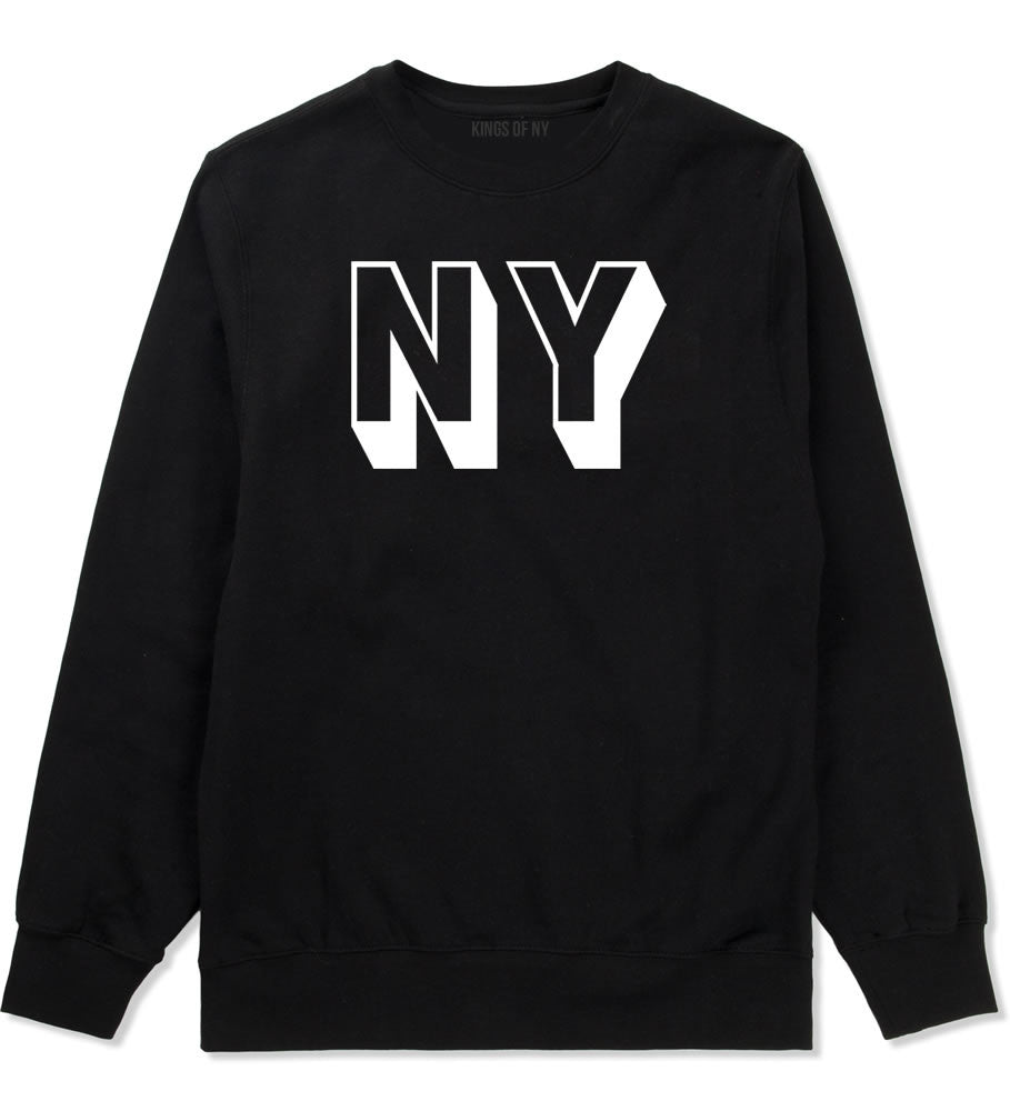 NY Block Letter New York Crewneck Sweatshirt in Black By Kings Of NY
