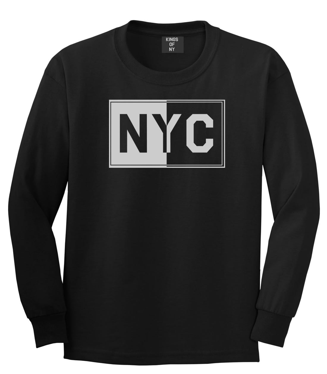 NYC Rectangle New York City Long Sleeve T-Shirt in Black By Kings Of NY