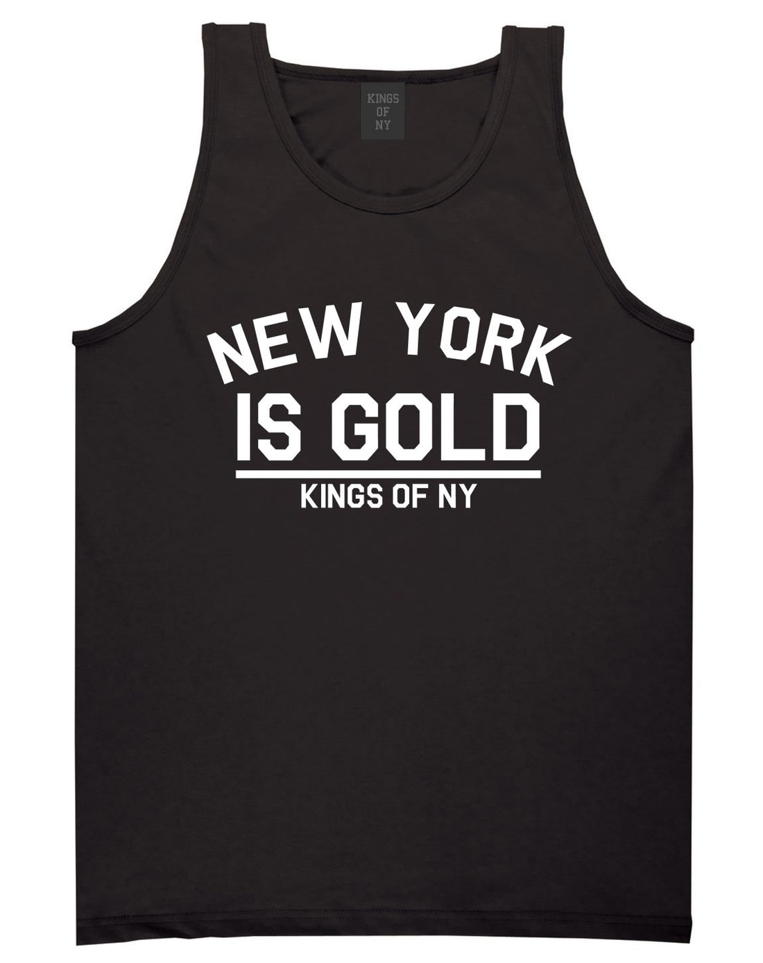 New York Is Gold Tank Top in Black by Kings Of NY