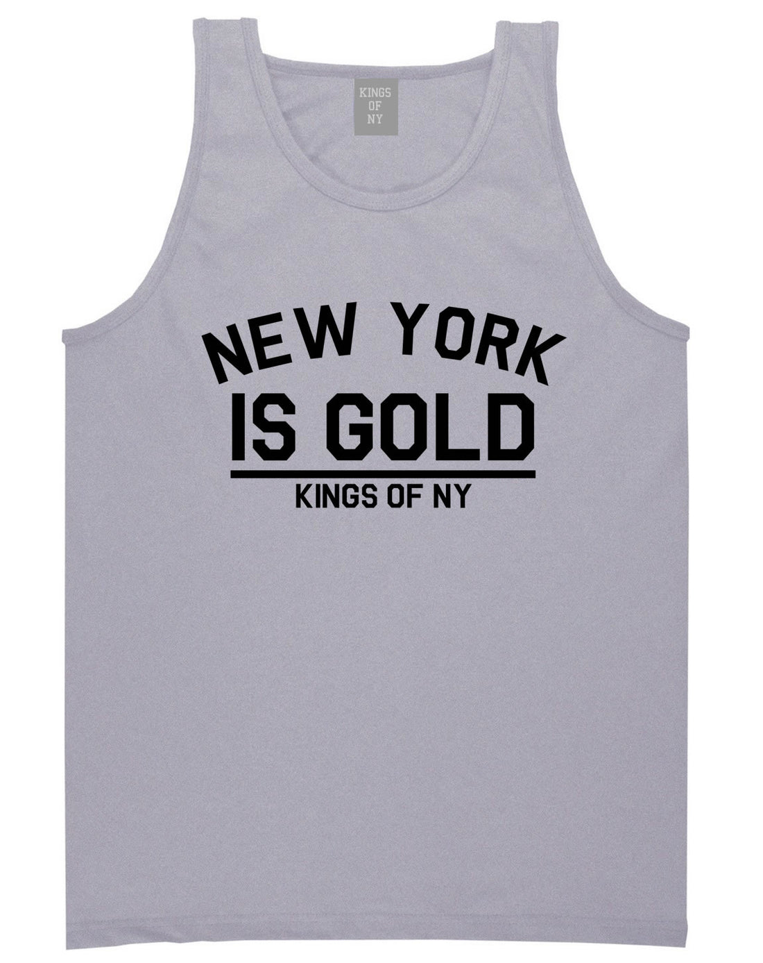 New York Is Gold Tank Top in Grey by Kings Of NY