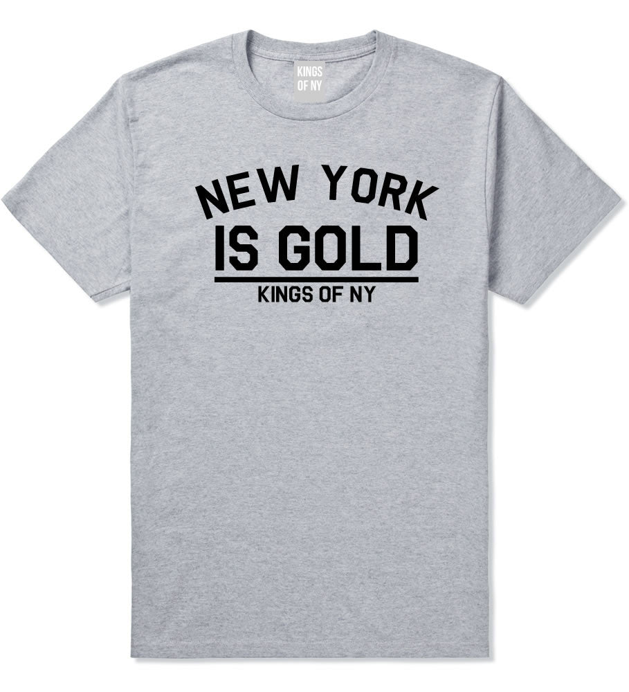 New York Is Gold T-Shirt in Grey by Kings Of NY
