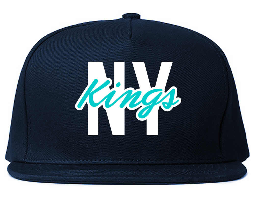 New York Blue Script Streetwear Snapback Hat by Kings Of NY
