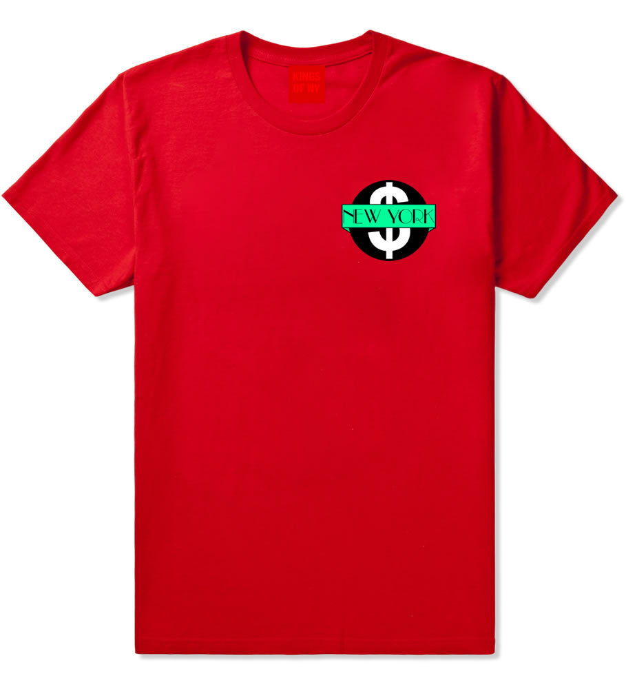 New York Mint Chest Logo Boys Kids T-Shirt in Red By Kings Of NY