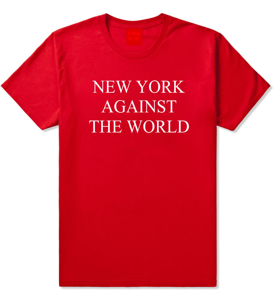 New York Against The World T-Shirt in Red by Kings Of NY