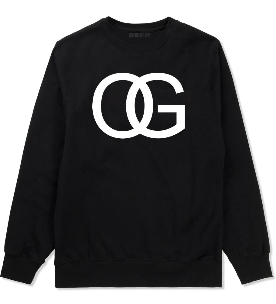 OG Original Gangsta Gangster Style Green Boys Kids Crewneck Sweatshirt In Black by Kings Of NY