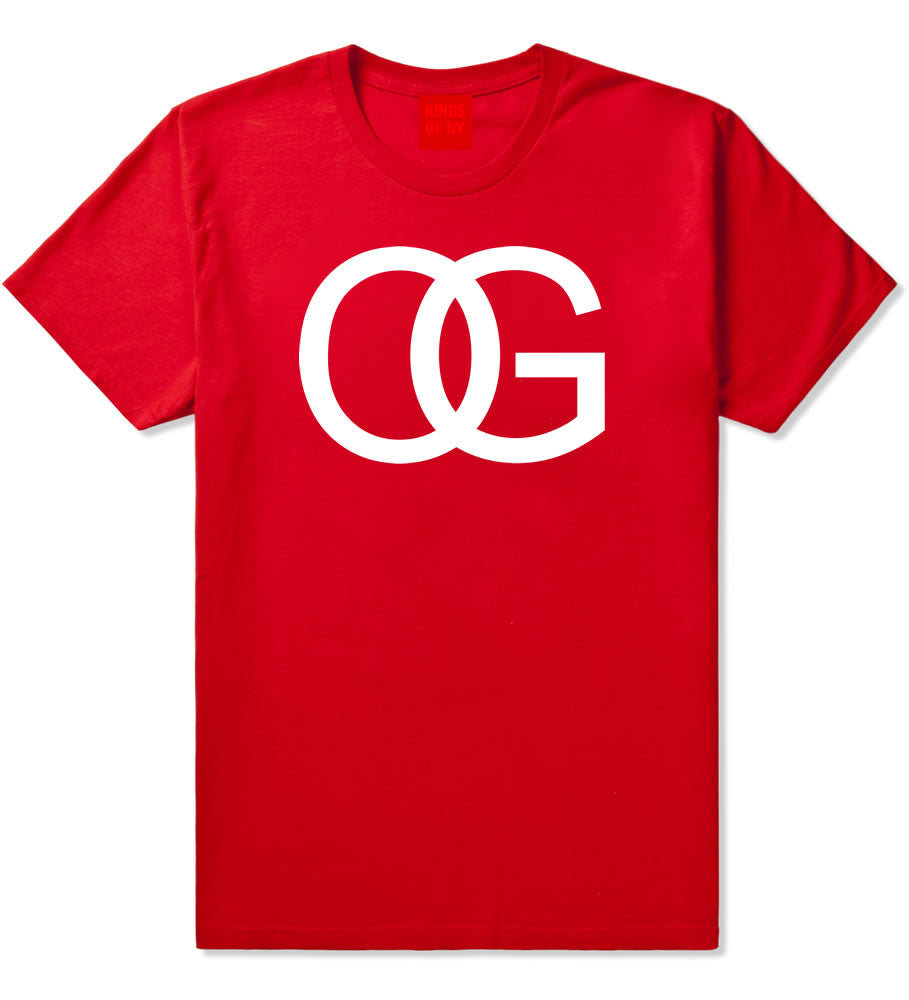 OG Original Gangsta Gangster Style Green Boys Kids T-Shirt In Red by Kings Of NY