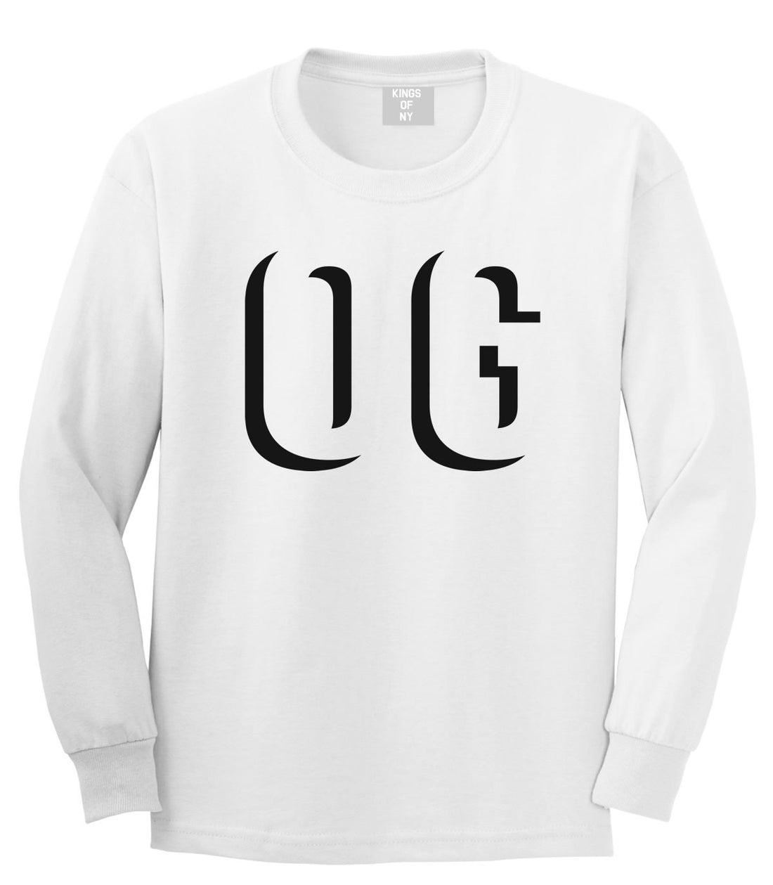 OG Shadow Originial Gangster Long Sleeve T-Shirt in White by Kings Of NY
