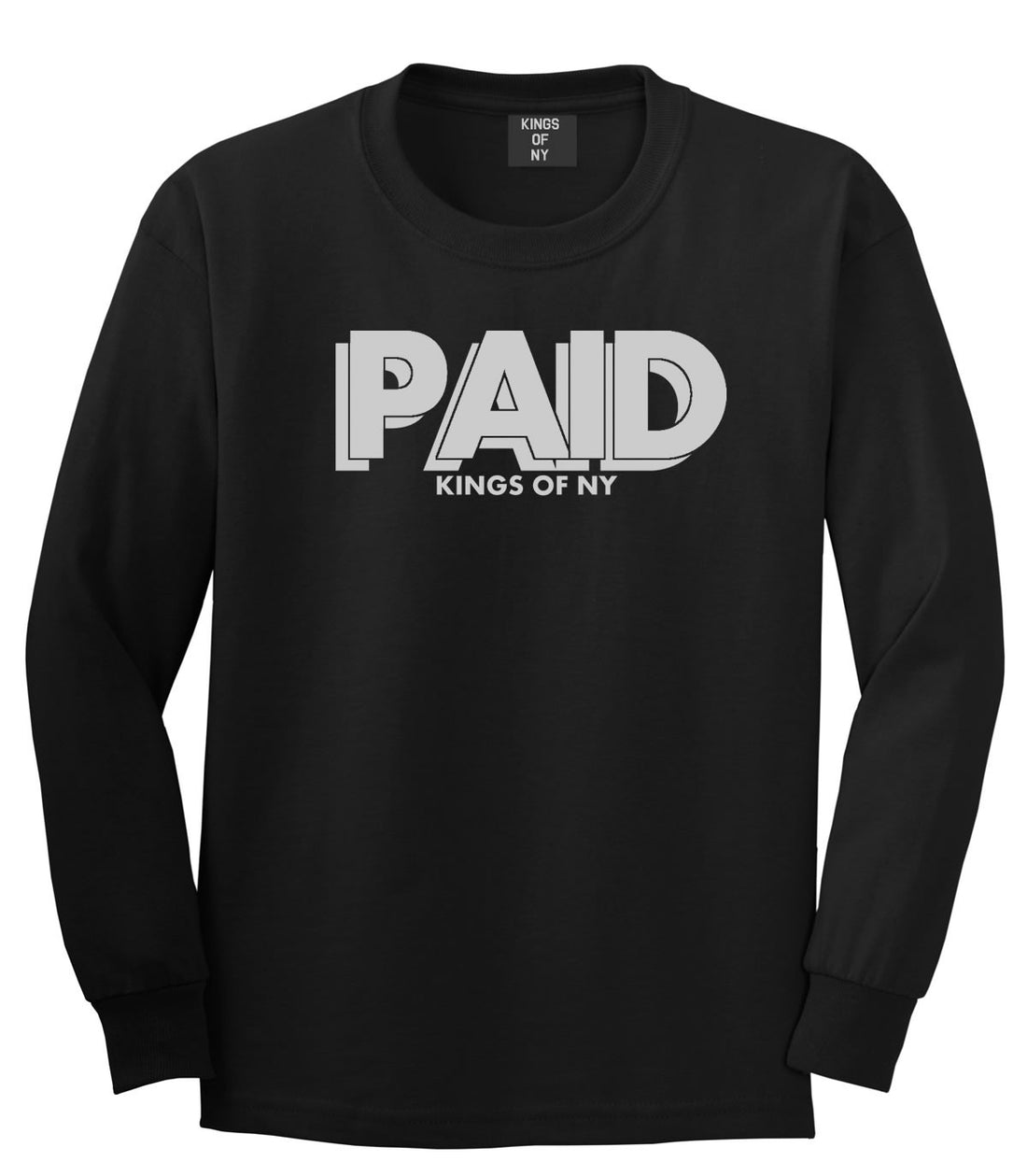 PAID Kings Of NY W15 Long Sleeve T-Shirt in Black By Kings Of NY