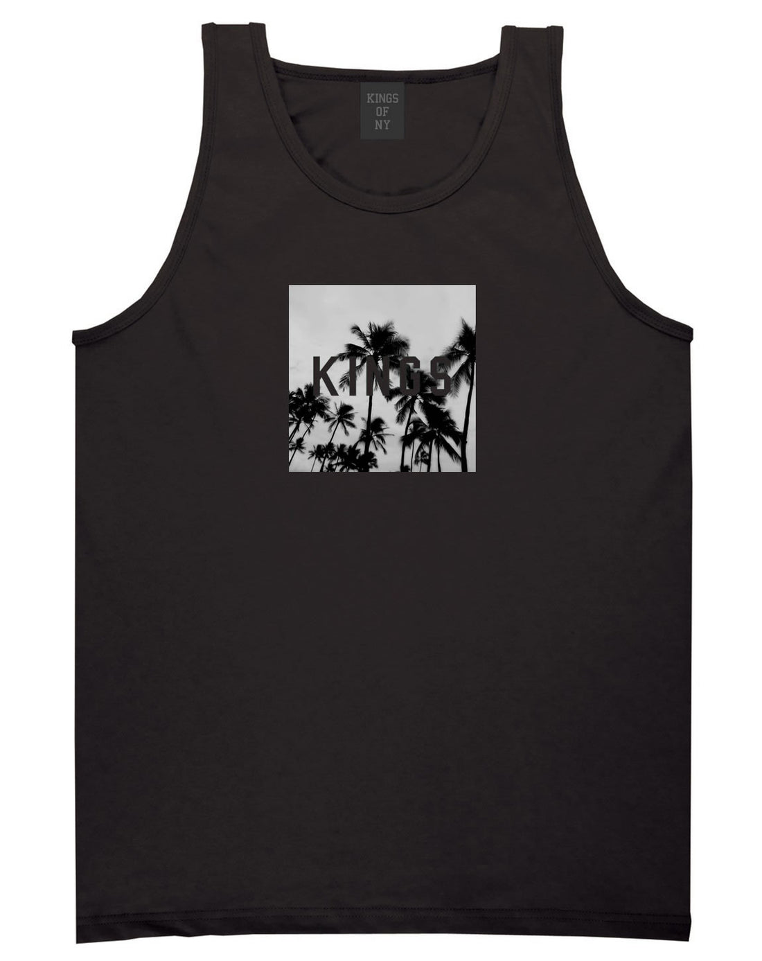 Kings Palm Trees Logo Tank Top in Black By Kings Of NY