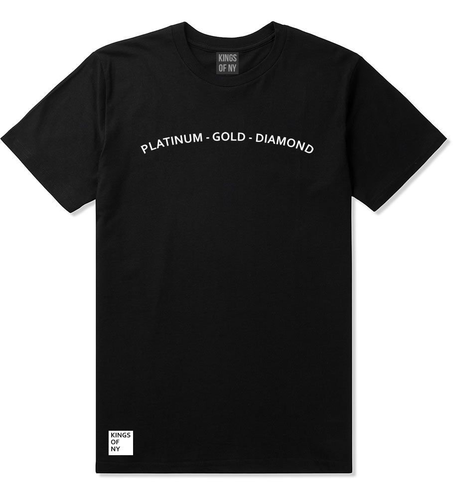 Platinum Gold Diamond T-Shirt in Black by Kings Of NY
