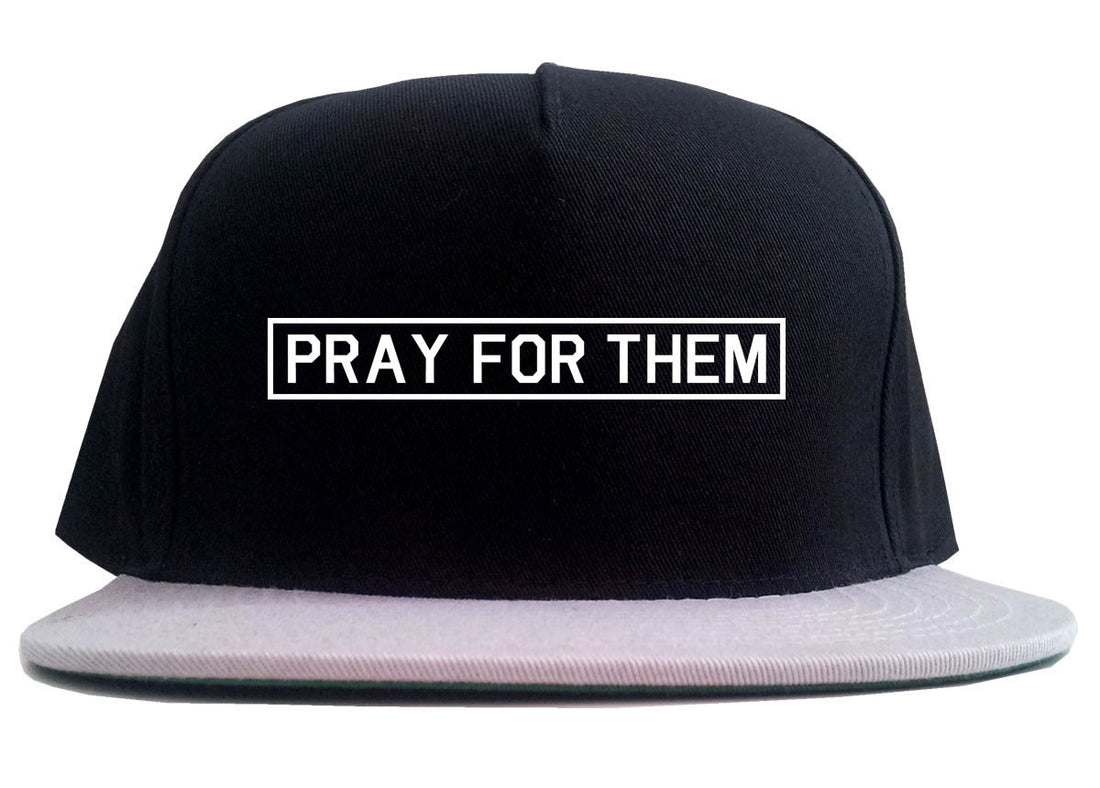 Pray For Them Fall15 2 Tone Snapback Hat in Black and Grey by Kings Of NY