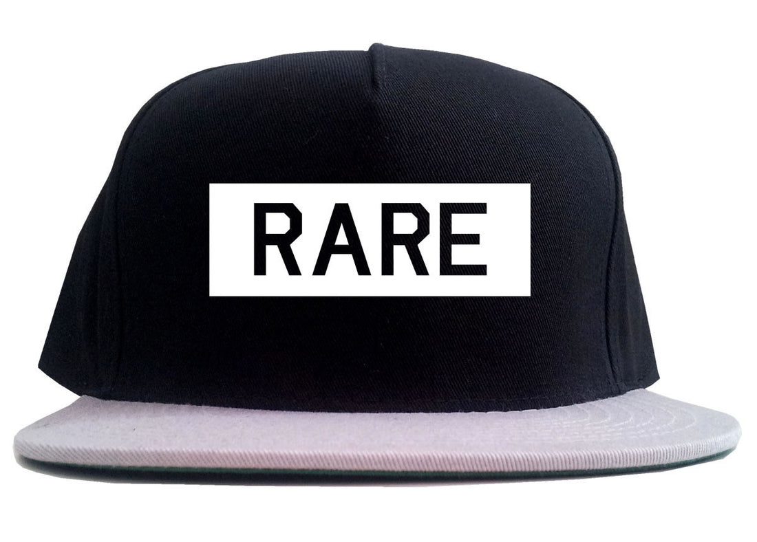 Rare College Block 2 Tone Snapback Hat in Black and Grey by Kings Of NY