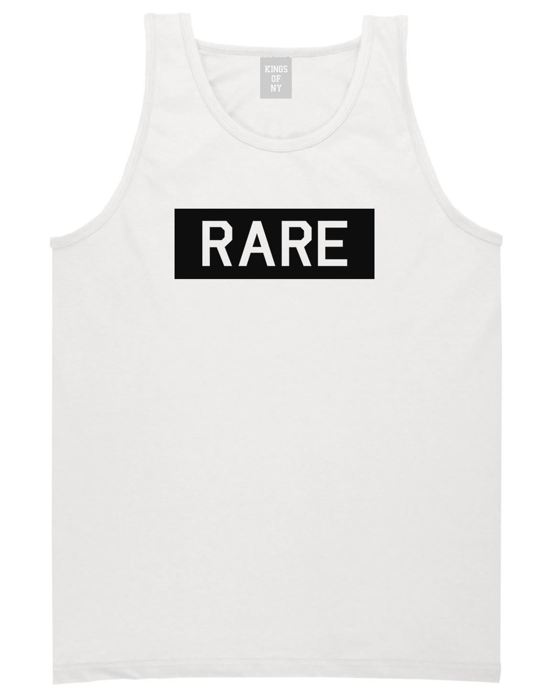Rare College Block Tank Top in White by Kings Of NY