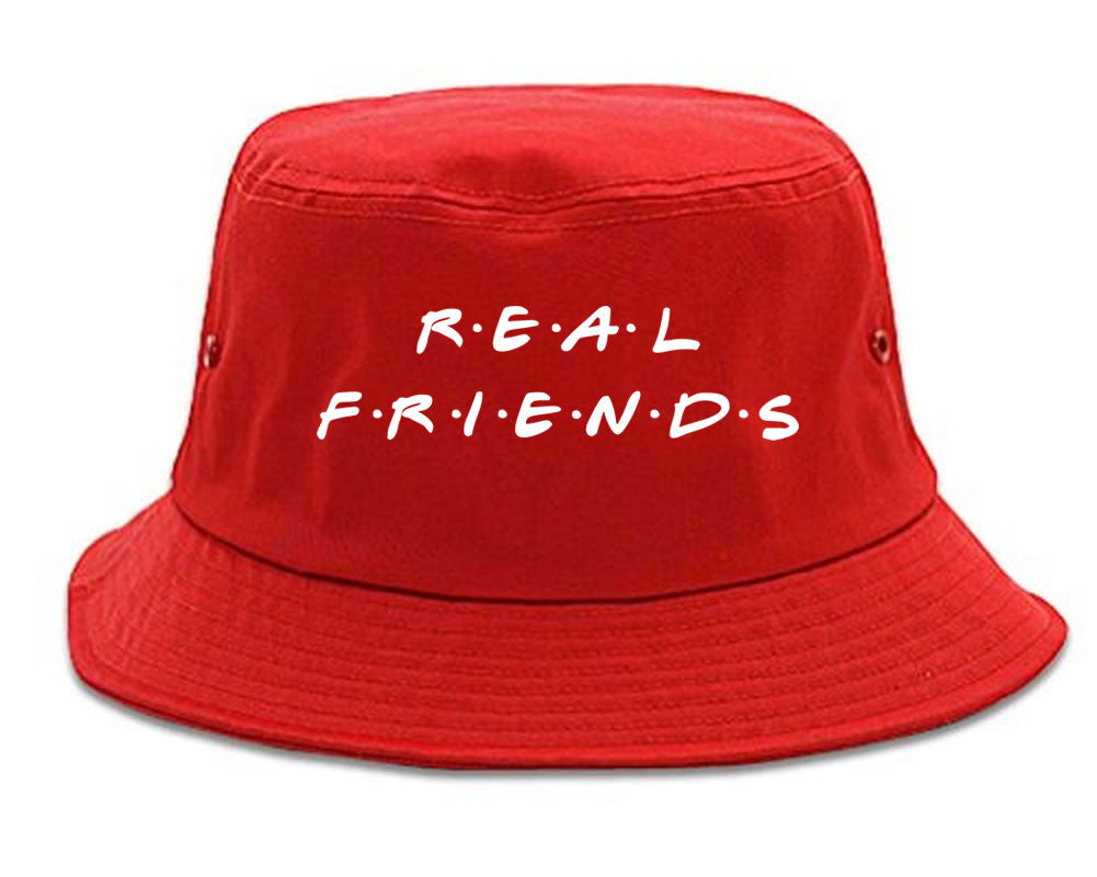 Real Friends Bucket Hat in Red