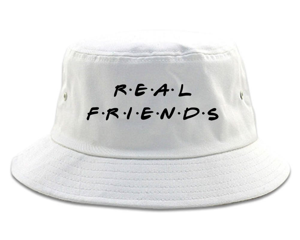 Real Friends Bucket Hat in White