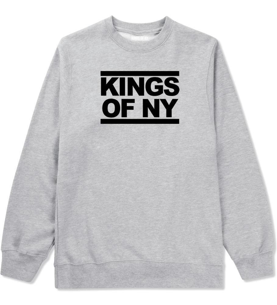 Kings Of NY Run DMC Logo Style Crewneck Sweatshirt in Grey By Kings Of NY